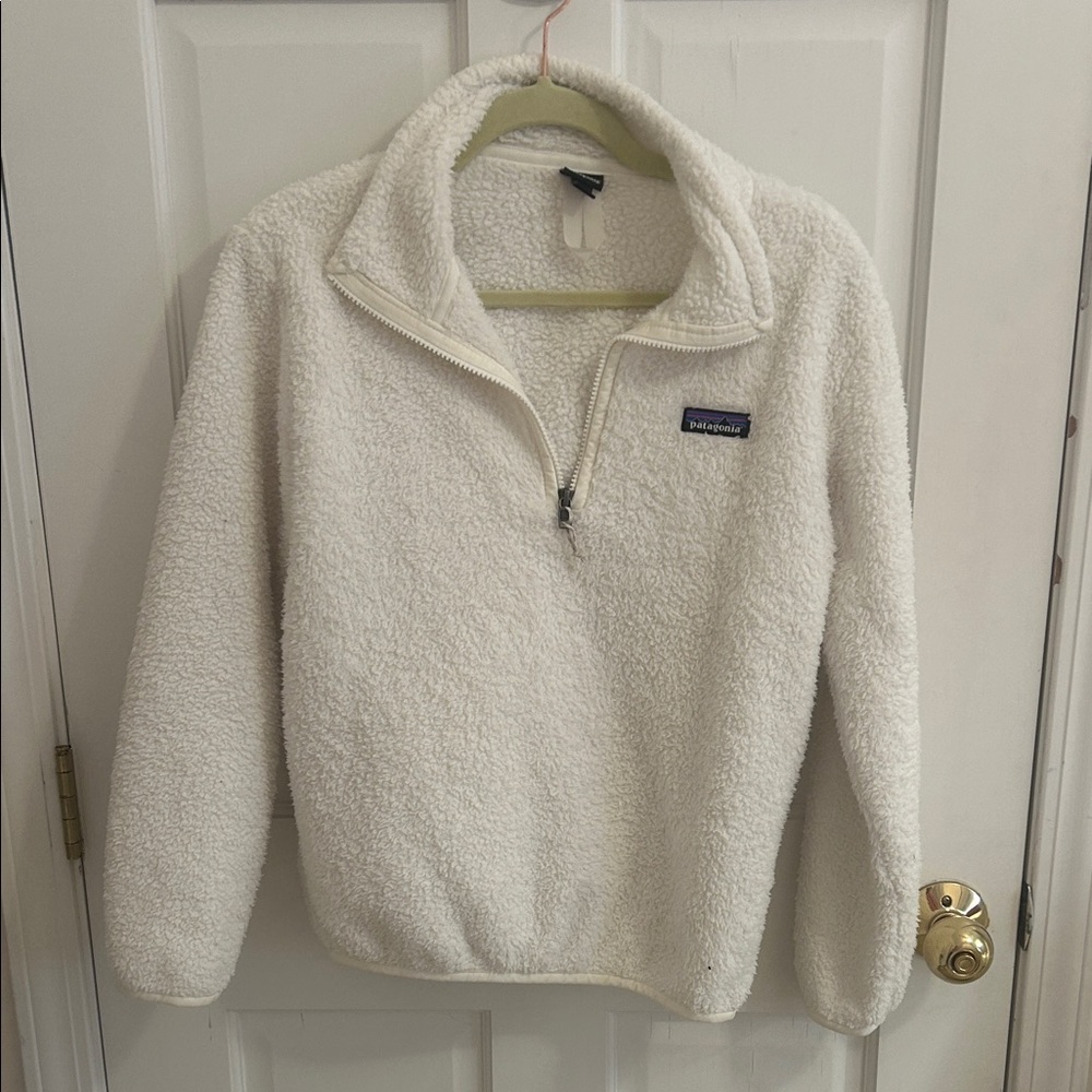 Patagonia Cream Fleece Half-Zip Pullover
